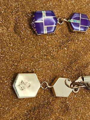 Sugalite and Opal Earrings