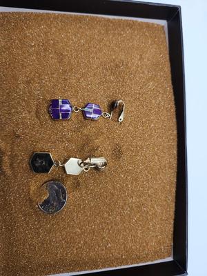 Sugalite and Opal Earrings