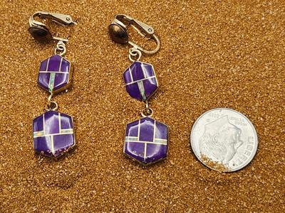 Sugalite and Opal Earrings