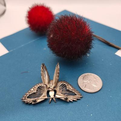 Sterling 3D Butterfly Brooch