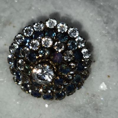 Sapphire And Topaz High Dome Ring