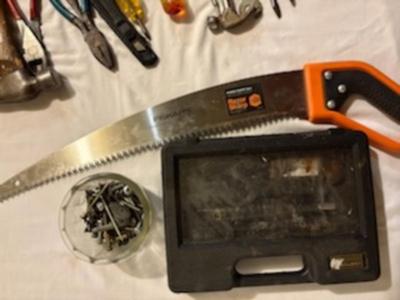 TREE SAW, HAMMERS, and HAND TOOLS