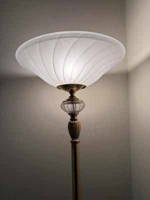 Gold and crystal floor lamp