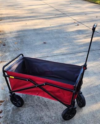 Lot 474 Red Folding Canvas Wagon