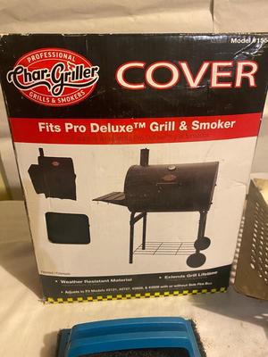 MACHETE, GRILL COVER, COOKING RACK, SCRUBBER & LIGHTER