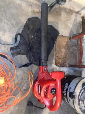 LITTLE HAND TRUCK, SMALL SHOP-VAC, CRAFTSMAN LEAF BLOWER, EXTENSION CORD