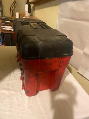 CRAFTSMAN TOOL BOX WITH A VARIETY OF TOOLS AND MORE