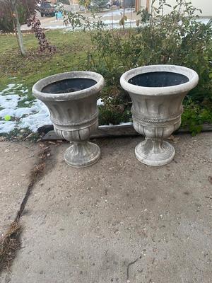 NICE LARGE COMPOSITE PLANTERS