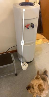 HOT & COLD WATER DISPENSER AND STEP STOOL