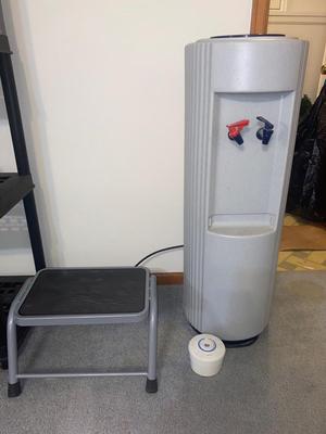 HOT & COLD WATER DISPENSER AND STEP STOOL