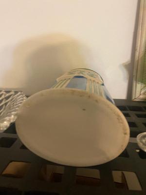A VARIETY OF GLASS AND POTTERY