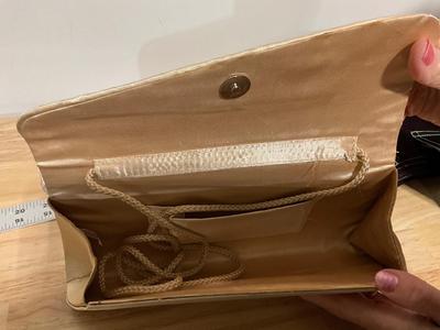 Purple Purse and Gold Clutch