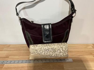 Purple Purse and Gold Clutch