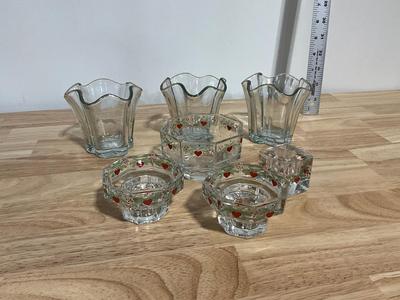 7 Candle holders 4 with heart desgin