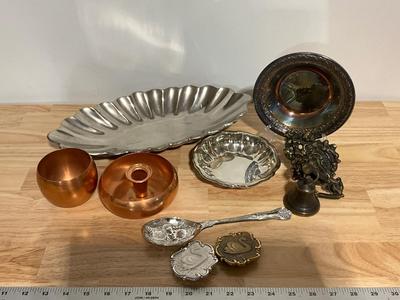 Silver and Copper Decor Set