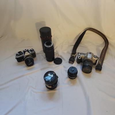Nikon FE W/52mm Lens, Canon Rebel 2000 W/EF 28-80mm Lens and More (UB-KD)