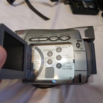 Sony Video Camera Recorder and Canon ZR200 with Accessories (UB-KD)