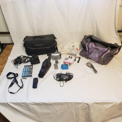 Sony Video Camera Recorder and Canon ZR200 with Accessories (UB-KD)