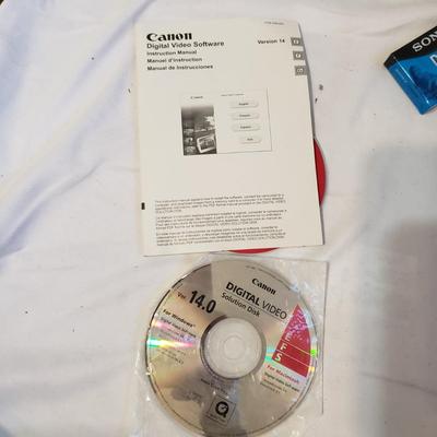 Sony Video Camera Recorder and Canon ZR200 with Accessories (UB-KD)