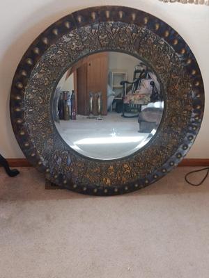 37" MIRROR WITH METAL FRAME