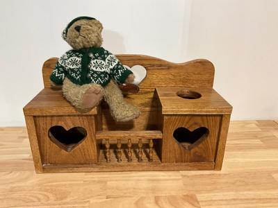 Bear and Wooden Decor Shelf