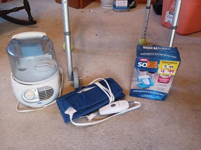 SOCK SLIDER, GUARDIAN WALKER, HEATING PAD, AND HUMIDIFIER