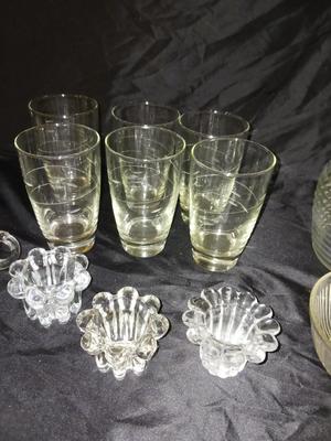 ANCHOR HOCKING PITCHER AND OTHER PRETTY GLASSESARE
