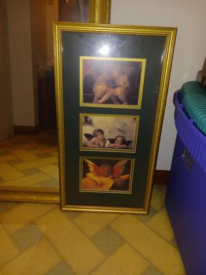 ANGEL PRINT WALL HANGING GS AND MIRROR