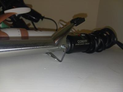 TWO CONAIR CURLING IRON, BLOW DRYER AND BRUSH