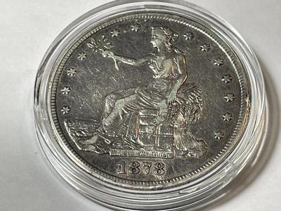 1878-S VERY FINE+ CONDITION TRADE SILVER DOLLAR AS PICTURED.