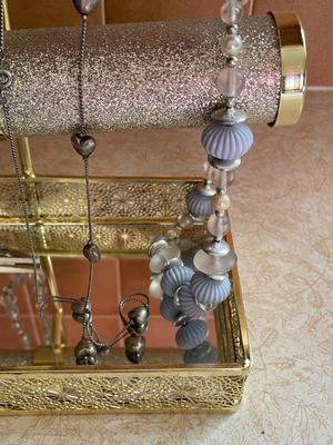 JEWELRY ORGANIZER AND SOME COSTUME JEWELRY