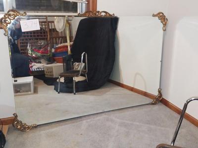 LARGE HEAVY ANTIQUE MIRROR