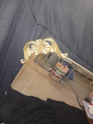 LARGE HEAVY ANTIQUE MIRROR