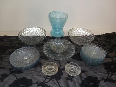 BLUE BUBBLE SERVING PIECES AND MORE