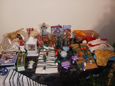 CHRISTMAS TREE, LIGHTS, ORNAMENTS, HOME DECOR, AND MUCH MORE