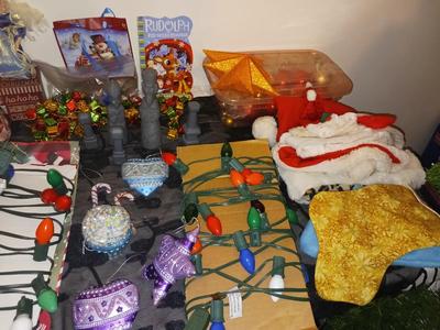 CHRISTMAS TREE, LIGHTS, ORNAMENTS, HOME DECOR, AND MUCH MORE
