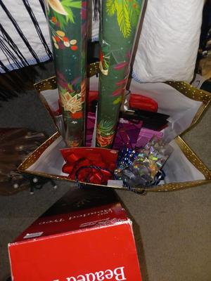 SMALL TREES, WRAPPING PAPER, LIGHTS, LED TREE, AND MORE