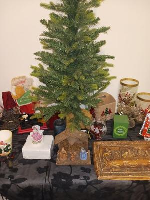 SMALL TREES, WRAPPING PAPER, LIGHTS, LED TREE, AND MORE