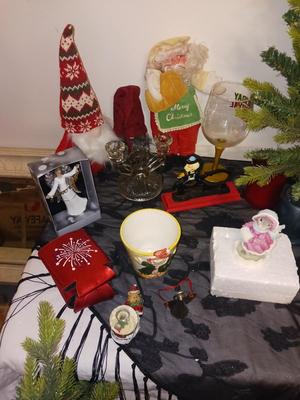 SMALL TREES, WRAPPING PAPER, LIGHTS, LED TREE, AND MORE