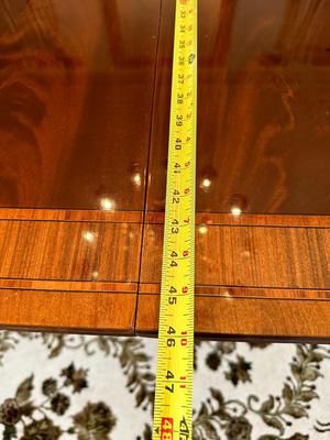 HICKORY WHITE Banded Mahogany Double Pedestal Dining / Banquet Table