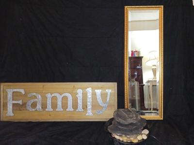FAMILY SIGN, FULL LENGTH MIRROR, ZEN POND
