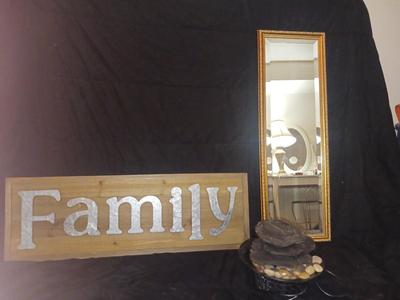 FAMILY SIGN, FULL LENGTH MIRROR, ZEN POND