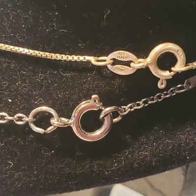 Eleven Classic Silver & Gold Chains, incl. 14K & 925 (ST-KD)