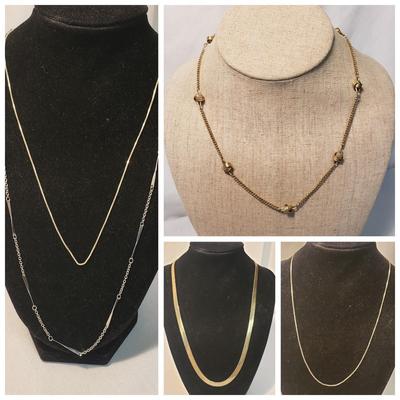 Eleven Classic Silver & Gold Chains, incl. 14K & 925 (ST-KD)