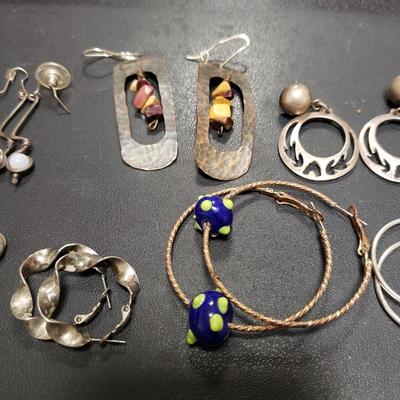Forty Pairs of Gold and Silver Toned Pierced Earrings W/ Sterling (ST-KD)