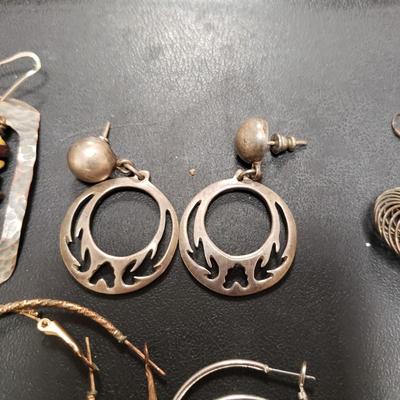 Forty Pairs of Gold and Silver Toned Pierced Earrings W/ Sterling (ST-KD)