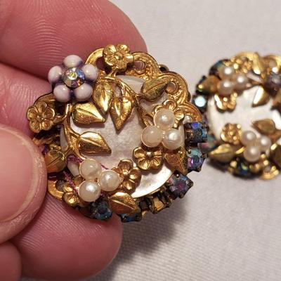 Forty Pairs of Gold and Silver Toned Pierced Earrings W/ Sterling (ST-KD)