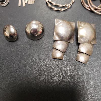 Forty Pairs of Gold and Silver Toned Pierced Earrings W/ Sterling (ST-KD)