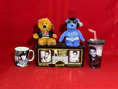 ELVIS MUGS, CUP AND TY BEANIE BABIES