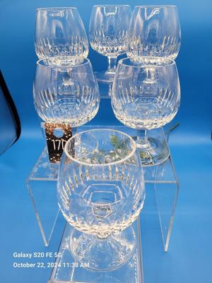 6 Crystal Brandy Snifters